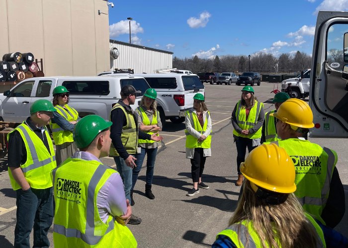 Safety meeting outside