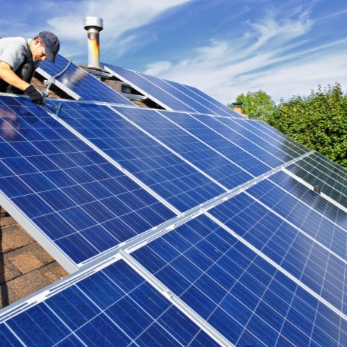 solar panels on rooftop