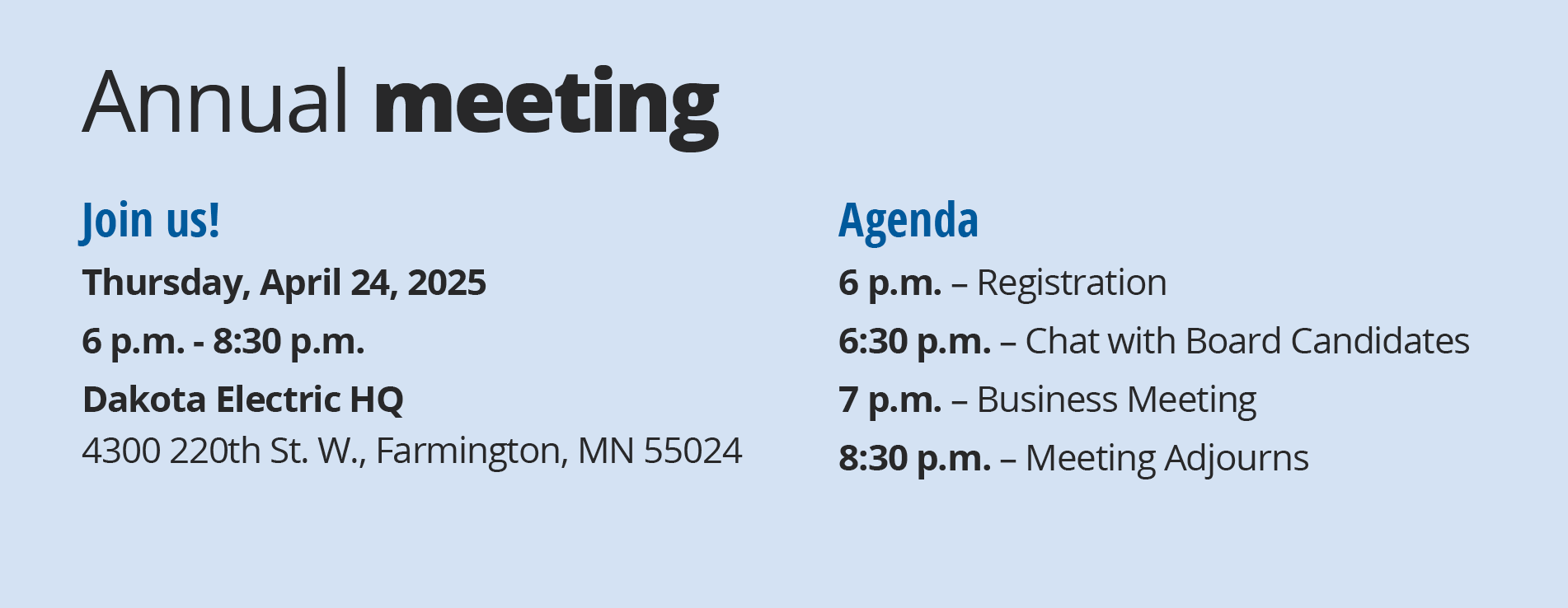 2025 Annual Meeting Info